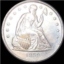 1859-O Seated Liberty Dollar CLOSELY UNC