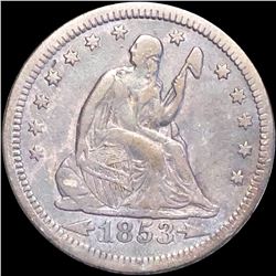 1853 Seated Liberty Quarter LIGHTLY CIRCULATED