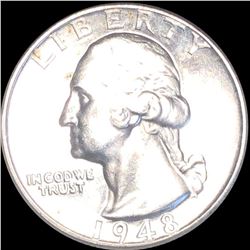 1848 Washington Silver Quarter UNCIRCULATED