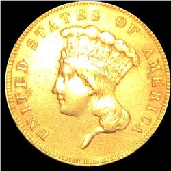 1861 $3 Gold Piece XF