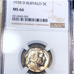 1938-D Buffalo Head Nickel NGC - MS66