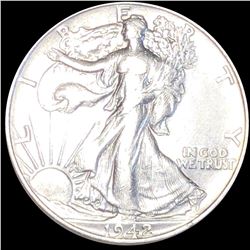 1942 Walking Half Dollar ABOUT UNCIRCULATED