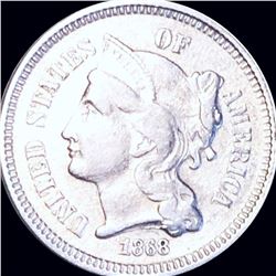 1868 Three Cent Nickel LIGHTLY CIRCULATED