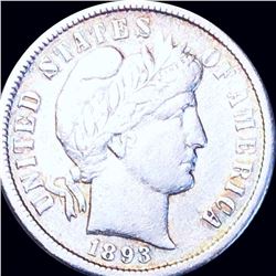 1893-S Barber Silver Dime ABOUT UNCIRCULATED