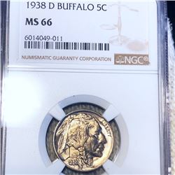 1938-D Buffalo Head Nickel NGC - MS66