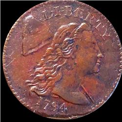 1794 Liberty Cap Large Cent ABOUT UNCIRCULATED