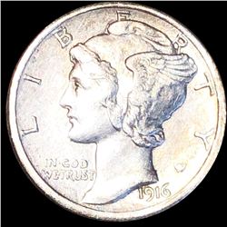 1916-D Mercury Silver Dime CLOSELY UNCIRCULATED
