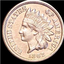 1862 Indian Head Penny NEARLY UNCIRCULATED