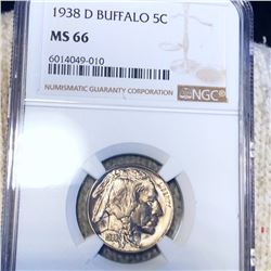 1938-D Buffalo Head Nickel NGC - MS66