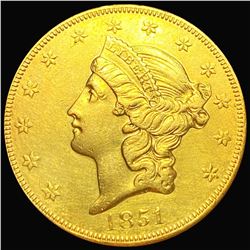 1851-O $20 Gold Double Eagle CLOSELY UNC