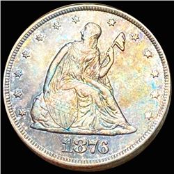 1876 Seated Twenty Cent Piece CLOSELY UNC