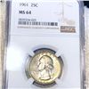 Image 1 : 1961 Washington Quarter NGC - MS64