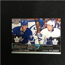 2016-17 Upper Deck Series 1 Young Guns Checklist- Matthews / Nylander