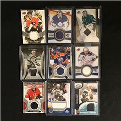 GAME JERSEY HOCKEY CARD LOT