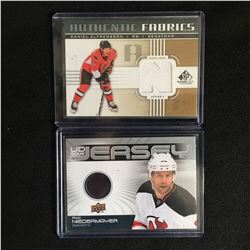 GAME JERSEY HOCKEY CARD LOT (ALFREDSSON/ NIEDERMAYER)