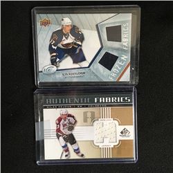 GAME JERSEY HOCKEY CARD LOT (KOVALCHUK/ HEJDUK)