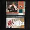 Image 1 : GAME JERSEY HOCKEY CARD LOT (FRANZEN/ CARLE)