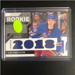 2018-19 SP Game Used Lias Andersson Rookie Relic Blends Jersey