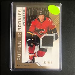 2018-19 SP Game Used Authentic Rookies Jersey Spencer Foo Calgary Flames 192/499