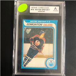 1979-80 O-PEE-CHEE #18 WAYNE GRETZKY Rookie Card (A Trimmed)