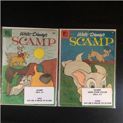 1950-60s SCAMP COMIC BOOK LOT #2-3 (DELL COMICS)