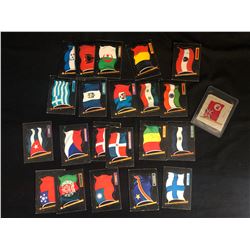 1970 Topps Flags of the World Sticker Card Lot