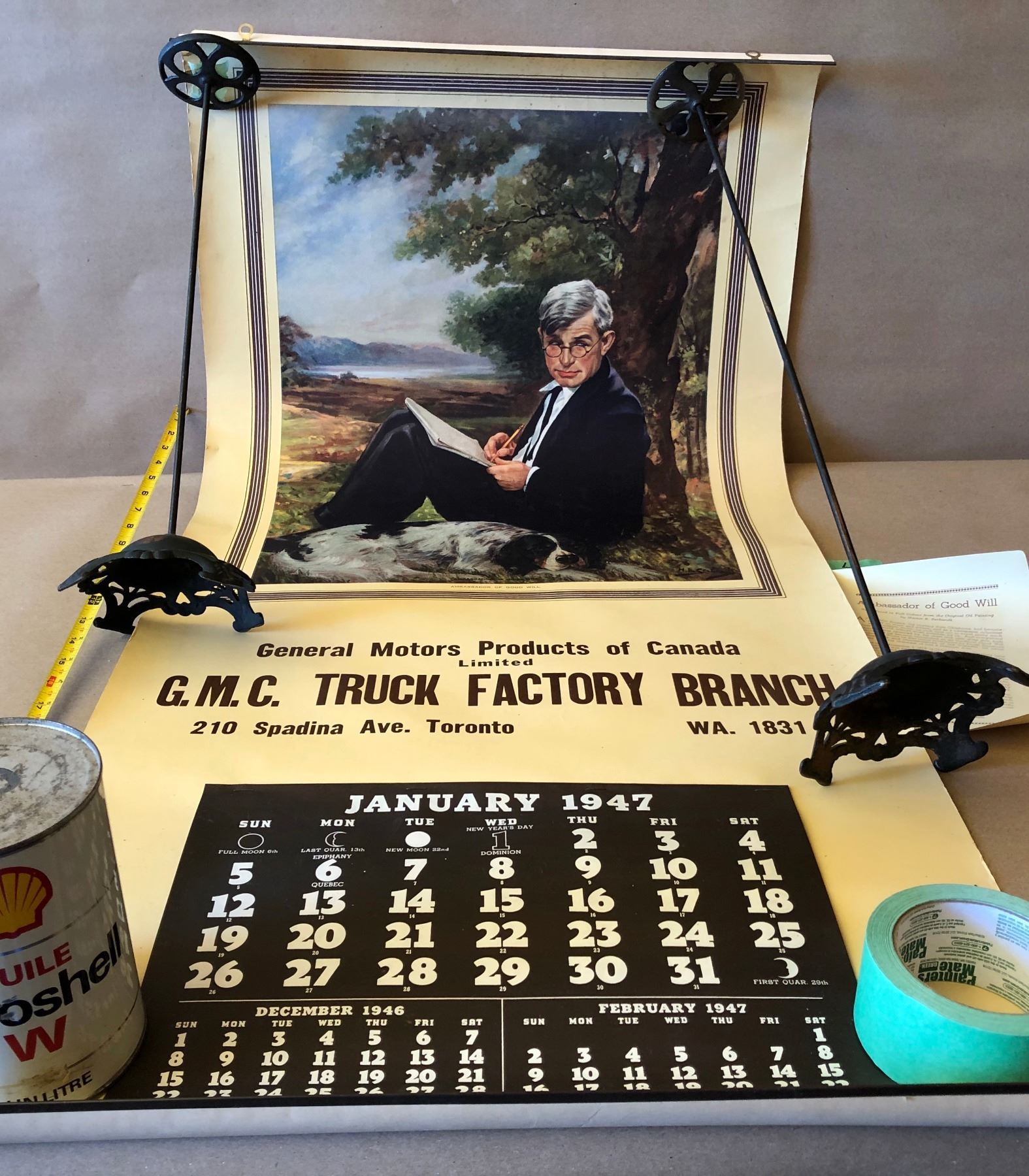 1947 GENERAL MOTORS CALENDAR