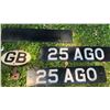 Image 1 : GREAT BRITAIN LICENCE PLATE LOT