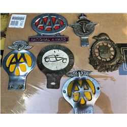 6 X AUTOMOBILE ORNAMENTS - CAA & AAA