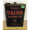 Image 1 : TEXACO VALOR MOTOR OIL 2 US GAL TIN