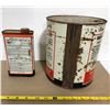 Image 2 : MOTO-MASTER 1 GA MOTOR OIL TIN & 20 OZ BRAKE FLUID - WITH CONTENTS