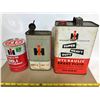 Image 1 : 3 X IH TINS - MILKER PUMP OI, BRAKE FLUID & ENGINE OIL