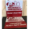 Image 1 : 2 X PEDLAR BEATTY FARM EQUIP MASONITE SIGNS