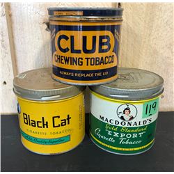 GR OF 3 VINTAGE TOBACCO TINS