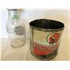 Image 2 : RED INDIAN DECAL 1 QT OIL BOTTLE & 5 LB MCCOLL FRONTENAC RED INDIAN GREASE CAN