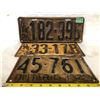 Image 1 : 3 X 1920'S ON LICENCE PLATES - 1922 / 26 / 29