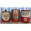 Image 1 : 3 X TEXACO 5 GAL FUEL PAILS