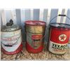 Image 2 : 3 X TEXACO 5 GAL FUEL PAILS