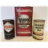 Image 1 : 2 x VEEDOL 1 QT & 1 X ONE GAL MOTOR OIL TINS