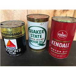 GR OF 3 MISC OIL CANS