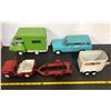 Image 2 : TONKA CAMPER, STATION WAGON, HORSE TRAILER & JEEP - VINTAGE TIN TOYS
