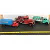 Image 2 : LINEMAR TRANSPORT TRUCK, DARDIS STOCK TRUCK & VINTAGE LOOK FIRE TRUCK.