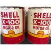 Image 2 : SHELL X-100 5 GAL MOTOR OIL PAILS