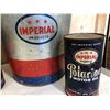Image 2 : 6 X IMPERIAL / ESSO OIL & GREASE TINS - SOME CONTENTS