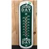 Image 1 : JOHN DEERE 150 YEAR ANNIVERSARY TIN THERMOMETER
