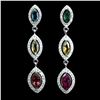 Image 1 : Natural Unheated Marquise Tourmaline Earrings