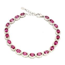 Natural Oval AAA Pink Topaz Bracelet
