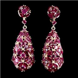 Natural Stunning Red Ruby Earrings