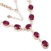 Image 2 : Genuine Pigeon Blood Red Ruby Necklace