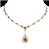 Image 1 : Natural Unheated  Pear Citrine Necklace